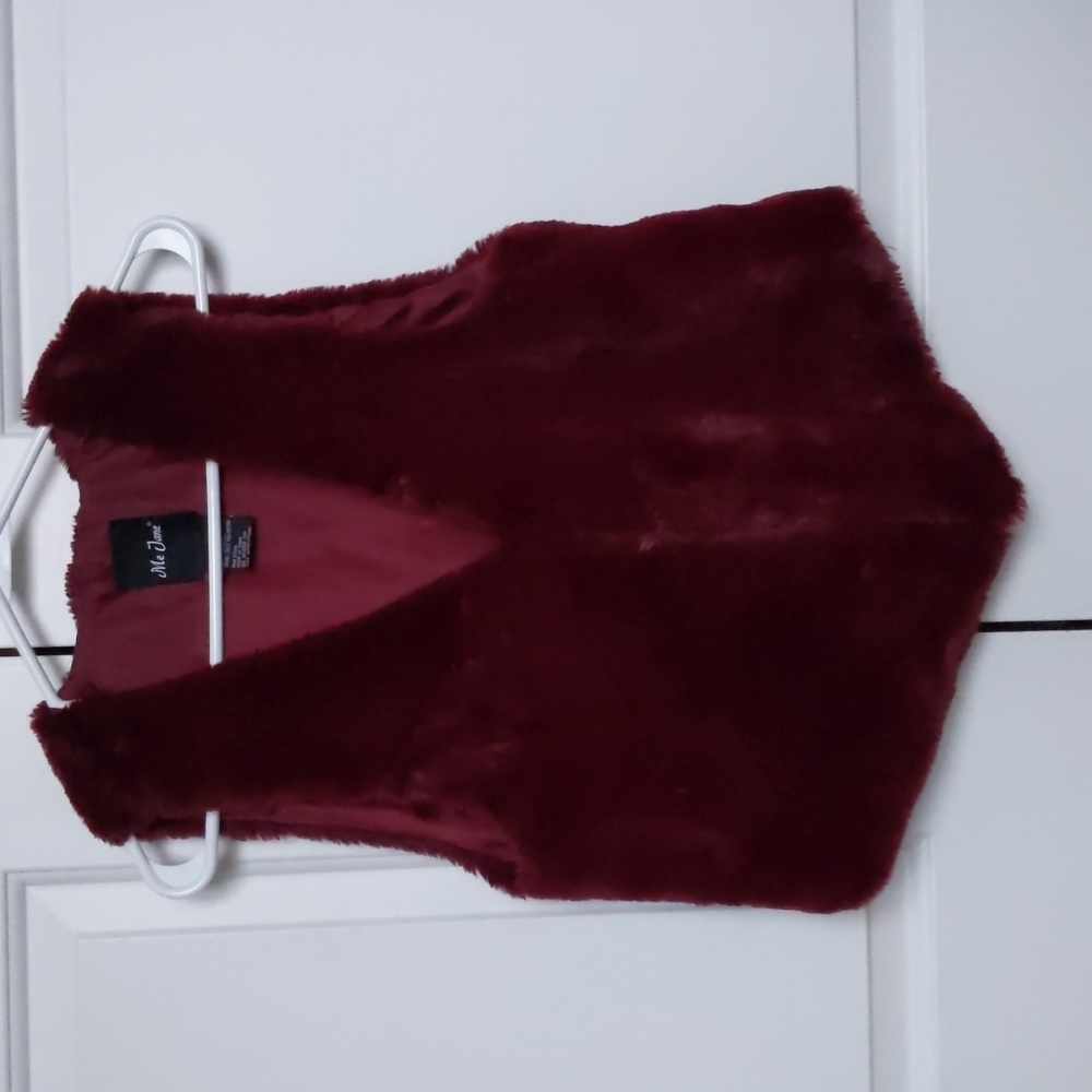 Raspberry Faux Fur Vest